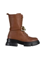 Дамски боти  кафяви  от еко кожа  Roiza