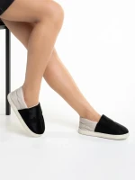 Дамски чехли  черни  от текстилен материал  Rogina