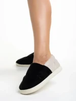 Дамски чехли  черни  от текстилен материал  Rogina