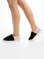 Дамски чехли  черни  от текстилен материал  Rogina