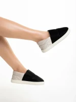 Дамски чехли  черни  от текстилен материал  Rogina