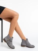 Дамски боти сиво от текстилен материал Sharyl