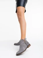 Дамски боти сиво от текстилен материал Sharyl