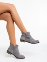Дамски боти сиво от текстилен материал Sharyl
