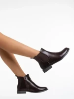 Дамски боти кафяво от еко кожа Sandie