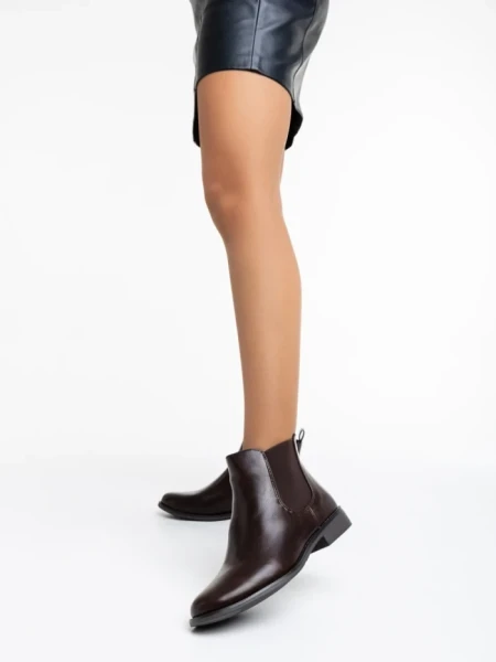 Дамски боти кафяво от еко кожа Sandie
