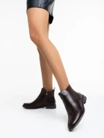 Дамски боти кафяво от еко кожа Sandie