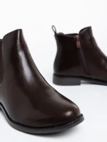 Дамски боти кафяво от еко кожа Sandie