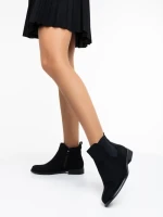 Дамски боти черни от текстилен материал Sauda