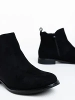 Дамски боти черни от текстилен материал Sauda