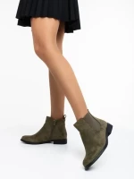 Дамски боти зелени от текстилен материал Sauda