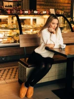 Дамски чехли цвят камел от текстилен материал Valtera