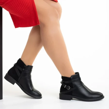 Дамски боти  черни  от еко кожа  Darinda