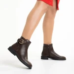 Дамски боти  кафяви от еко кожа  Elliana