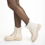 Дамски боти  бежови  от еко кожа  Patrisha