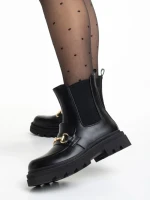 Дамски боти черни  от еко кожа  Patrisha