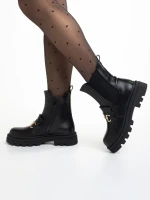 Дамски боти черни  от еко кожа  Patrisha