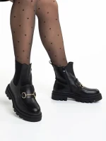 Дамски боти черни  от еко кожа  Patrisha