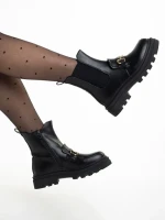 Дамски боти черни  от еко кожа  Patrisha