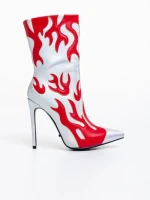 Дамски боти сребристи от еко кожа Sebille