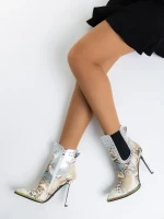 Дамски боти бежови от еко кожа Katee