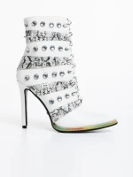 Дамски боти бели от еко кожа Totie