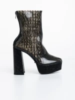 Дамски боти черни от синтетичен материал Jessalyn