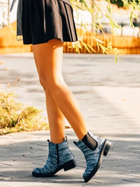 Дамски боти черни от еко кожа Desirae