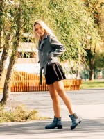 Дамски боти черни от еко кожа Desirae