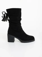 Дамски чизми черни от текстилен материал Lumina