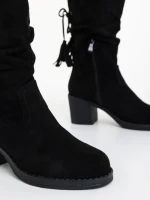 Дамски чизми черни от текстилен материал Lumina