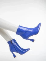 Дамски боти лилави от лачена еко кожа Deianira