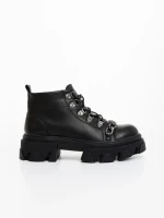 Дамски боти черни от екологична кожа Elinora