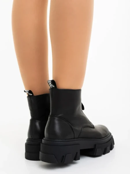 Дамски боти черни от екологична кожа Lunaria