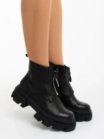 Дамски боти черни от екологична кожа Lunaria