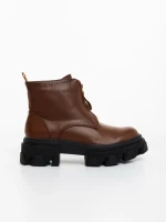 Дамски боти кафяви от екологична кожа Lunaria