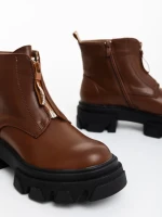 Дамски боти кафяви от екологична кожа Lunaria