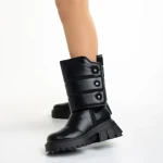 Дамски чизми  черни  от еко кожа  Candra