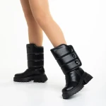 Дамски чизми  черни  от еко кожа  Candra