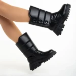 Дамски чизми  черни  от еко кожа  Candra