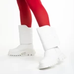 Дамски чизми  бели от еко кожа  Candra