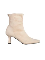 Дамски боти  бежови  от текстилен материал  Guliana