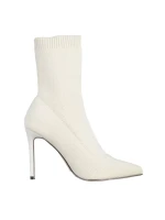 Дамски боти  бежови  от текстилен материал  Alaina