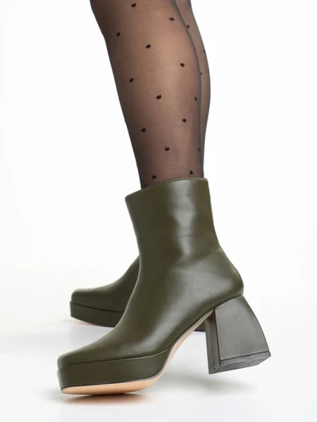 Дамски боти  зелени  от еко кожа  Emersyn