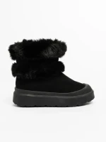 Дамски чизми черни от текстилен материал Razenda