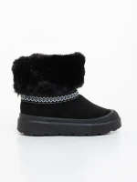 Дамски чизми черни от текстилен материал Nelina