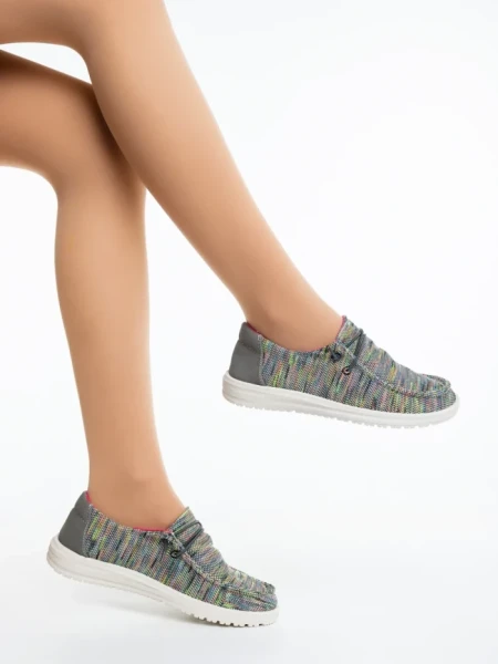 Дамски ежедневни обувки зелени от текстилен материал Maziva
