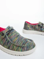 Дамски ежедневни обувки зелени от текстилен материал Maziva