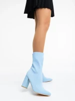 Дамски чизми сини от текстилен материал Elyta