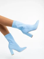 Дамски чизми сини от текстилен материал Elyta